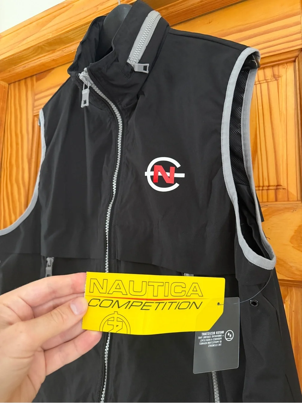 Nautica Competition Black Zip-Front Performance Vest